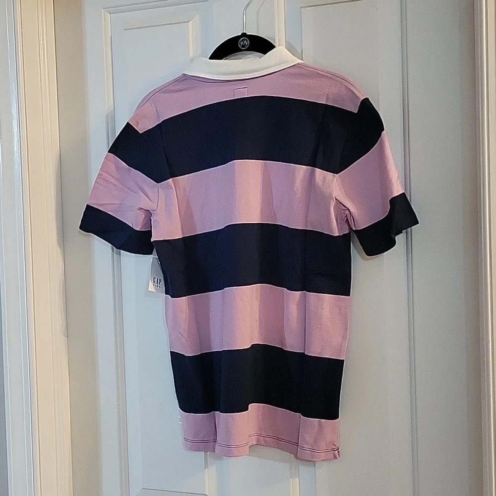 Gap lilac and navy cotton polo xxl